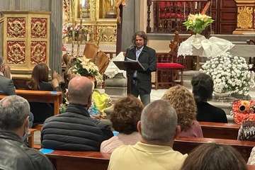 Lectura del pregón/Francisco Javier Santana y Antonio Alí.
