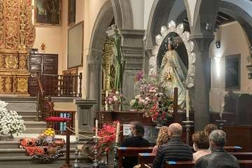 Lectura del pregón/Francisco Javier Santana y Antonio Alí.