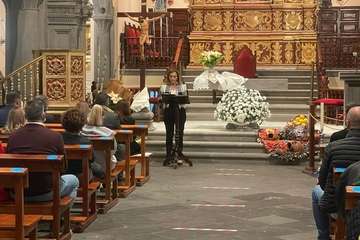 Lectura del pregón/Francisco Javier Santana y Antonio Alí.