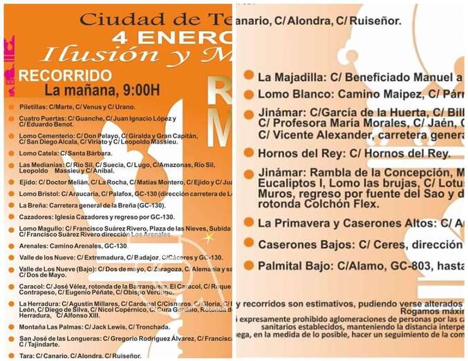 Recorrido real por los núcleos de Telde durante la jornada de este martes/TA.