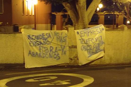 La Higuera Canaria se pone en modo protesta para exigir la implantación de la fibra óptica/TA.