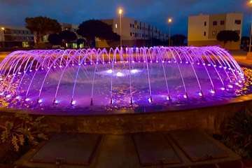 Chorros violetas en Telde por el 8 de Marzo/TA.