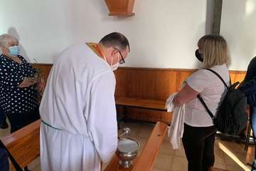Bendición de la imagen de San Fermín/TA.