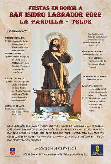 Cartel de los actos festivos en Telde/TA.
