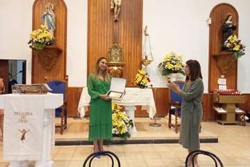 Pregón de las fiestas y homenaje a Gregoria González en la Parroquia de Santa Rita de Casia/TA.