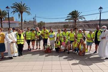 El Calero rinde pleitesía a Santa Rita en Ojos de Garza (Telde)/TA.