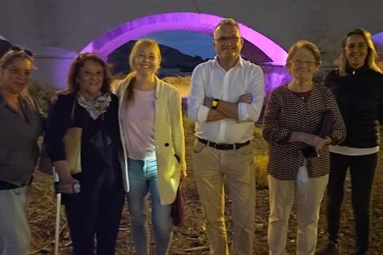 Telde pone morado los Siete Ojos por el Día Mundial de la EII/TA.