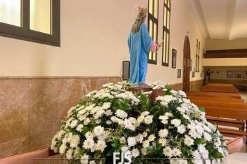 Talla de María Auxiliadora venerada en el colegio salesiano/Francisco Javier Santana.