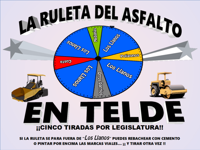 La ruleta del asfalto en Telde/TA.