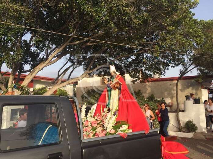Imagen de San Fermín venerada en el barrio/TA.