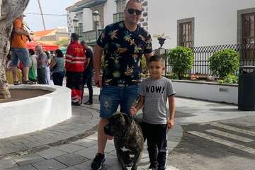 Los presas canarios toman la plaza de San Juan (Telde)/TA.