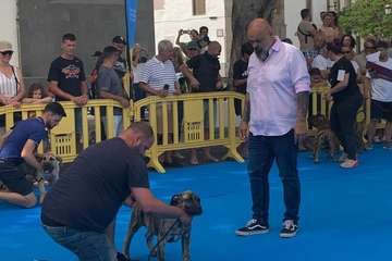 Los presas canarios toman la plaza de San Juan (Telde)/TA.