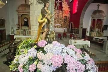 San Juan, el patrono de Telde, listo para la procesión de este viernes festivo en la ciudad/Francisco Javier Santana.