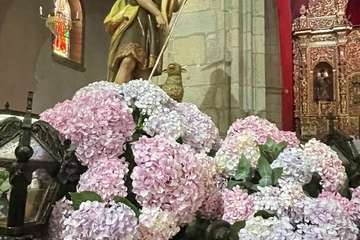 San Juan, el patrono de Telde, listo para la procesión de este viernes festivo en la ciudad/Francisco Javier Santana.