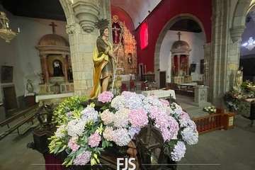 San Juan, el patrono de Telde, listo para la procesión de este viernes festivo en la ciudad/Francisco Javier Santana.