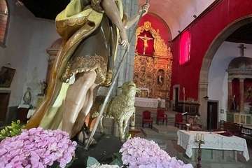 San Juan, el patrono de Telde, listo para la procesión de este viernes festivo en la ciudad/Francisco Javier Santana.