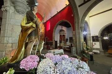 San Juan, el patrono de Telde, listo para la procesión de este viernes festivo en la ciudad/Francisco Javier Santana.