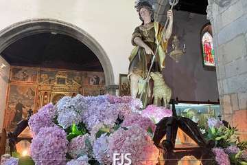 San Juan, el patrono de Telde, listo para la procesión de este viernes festivo en la ciudad/Francisco Javier Santana.