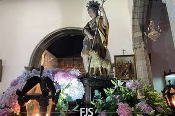 San Juan, el patrono de Telde, listo para la procesión de este viernes festivo en la ciudad/Francisco Javier Santana.