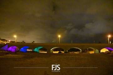 El puente de los Siete Ojos de Telde se torna multicolor con orgullo/Francisco Javier Santana.