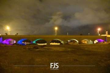 El puente de los Siete Ojos de Telde se torna multicolor con orgullo/Francisco Javier Santana.