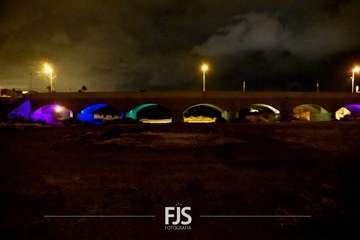 El puente de los Siete Ojos de Telde se torna multicolor con orgullo/Francisco Javier Santana.