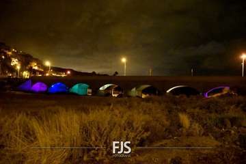 El puente de los Siete Ojos de Telde se torna multicolor con orgullo/Francisco Javier Santana.