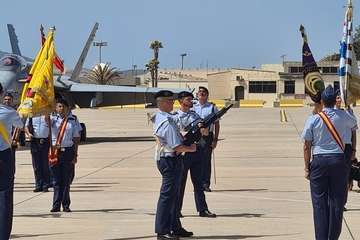 Toma de posesión del coronel Terrados en Gando/TA.