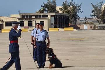 Toma de posesión del coronel Terrados en Gando/TA.