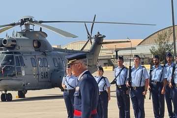 Toma de posesión del coronel Terrados en Gando/TA.