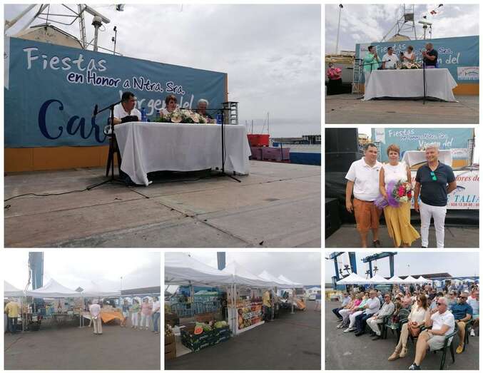 Collage de fotos del pregón y feria pesquera-artesanal/TA.