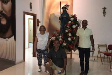 Procesión religiosa en Lomo Cementerio con motivo de la festividad de Santiago Apóstol/TA.