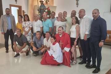 Procesión religiosa en Lomo Cementerio con motivo de la festividad de Santiago Apóstol/TA.