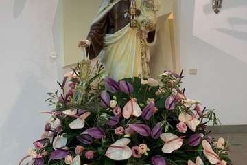 Procesión religiosa en Lomo Cementerio con motivo de la festividad de Santiago Apóstol/TA.