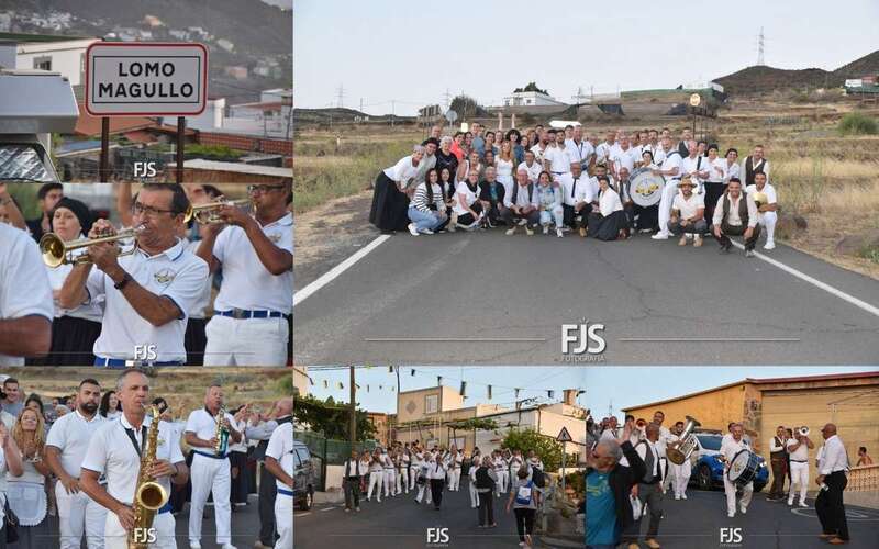 Collage de fotos de la diana floreada de este domingo/Francisco Javier Santana.