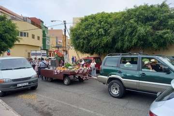 Romería popular, procesión y misa en El Caracol en la despedida de sus fiestas/TA y Francisco Javier Santana.