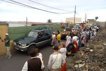 Romería popular, procesión y misa en El Caracol en la despedida de sus fiestas/TA y Francisco Javier Santana.