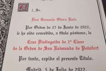  El Ministerio de Justicia condecora a título póstumo al abogado teldense Gonzalo Otero/TA.