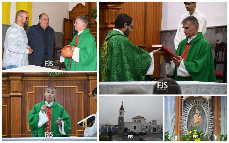 Momentos de la misa celebrada esta tarde en Lomo Magullo/Francisco Javier Santana.