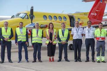 El Gobierno presenta en Gando (Telde) el nuevo avión medicalizado del Servicio de Urgencias Canario/Acfi Press.