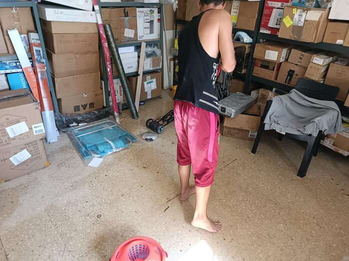 Material humedecido por las recientes lluvias/TA.