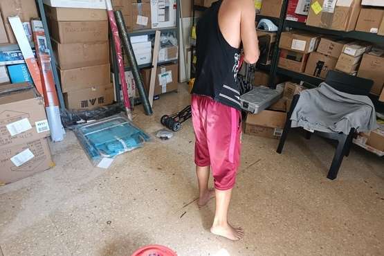 Hermine desnuda el abandono del antiguo colegio Rafael Aberti/TA.