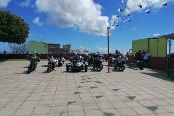 Concentración motera, paella, misa y procesión en Caserones Altos/TA.