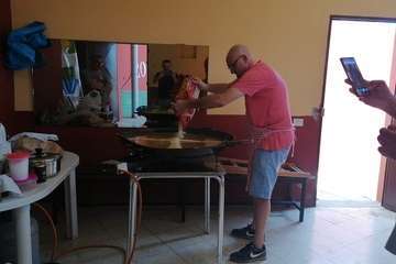 Concentración motera, paella, misa y procesión en Caserones Altos/TA.