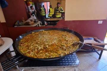 Concentración motera, paella, misa y procesión en Caserones Altos/TA.