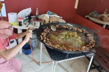 Concentración motera, paella, misa y procesión en Caserones Altos/TA.