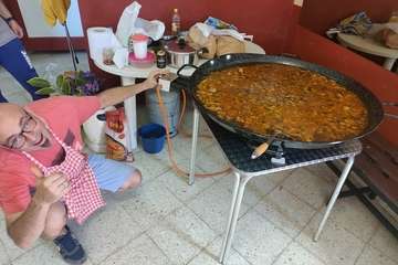 Concentración motera, paella, misa y procesión en Caserones Altos/TA.