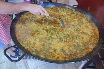 Concentración motera, paella, misa y procesión en Caserones Altos/TA.