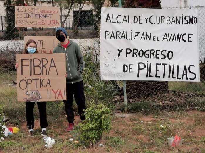 Imagen de archivo de una protesta vecinal en Piletillas / TA