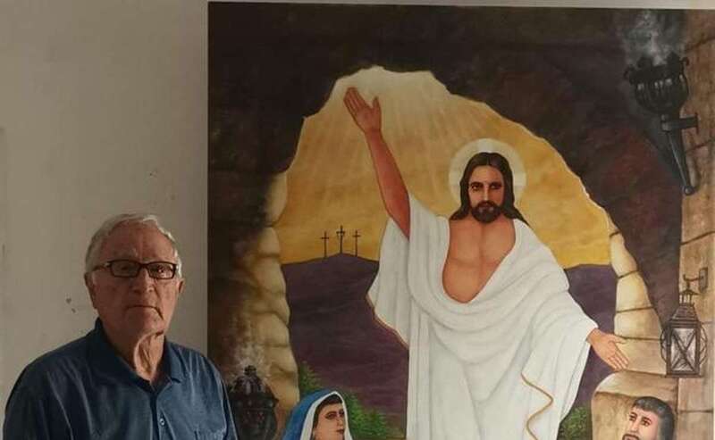 El autor delante del cuadro/C7.